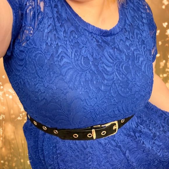 Torrid Electric Blue Fit & Flare Lace Midi Dress 1 1XL, 2 2XL NWT - Picture 5 of 14